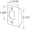 Prime-Line Prime-Line 2.25 in. H X 1-5/8 in. L Brass-Plated Steel Latch Strike Plate E 2232 - alternate 2